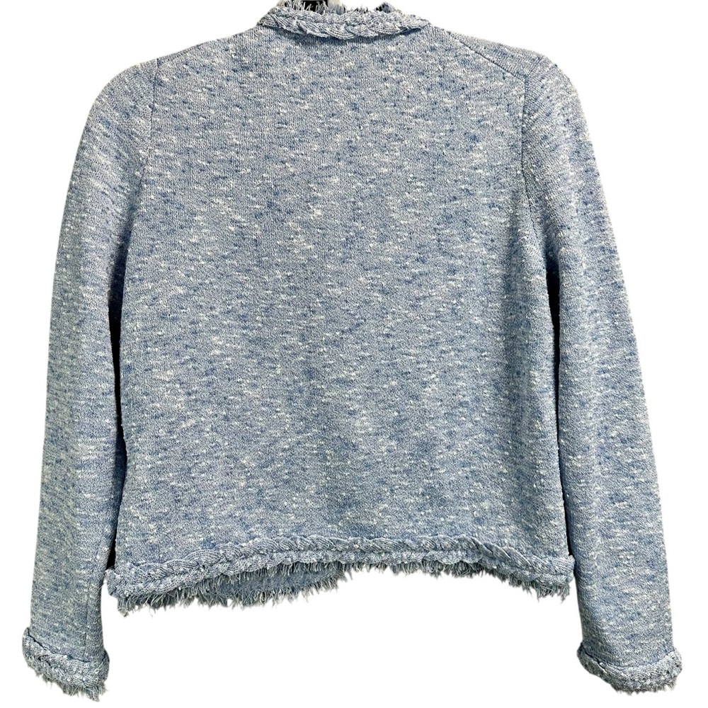 J.Crew Marled fringe-trim sweater lady jacket‎ - Picture 5 of 8
